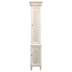Swedish Gustavian Carved and Painted Narrow Cabinet