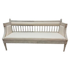 Swedish Gustavian Carved Sofa Antique Swedish Gustavian Carved Sofa