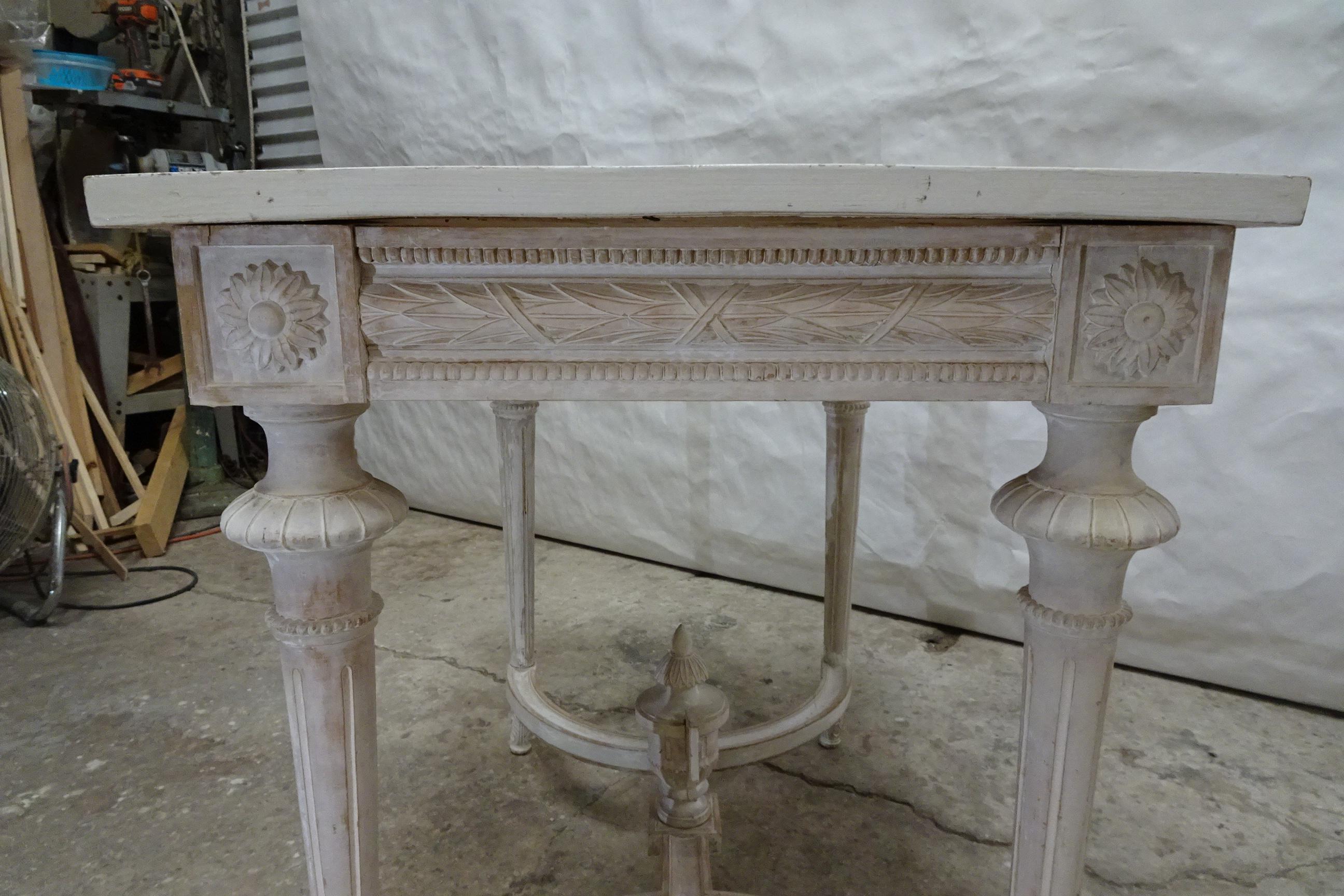 Late 19th Century Swedish Gustavian Center Table 100% Original Finish For Sale
