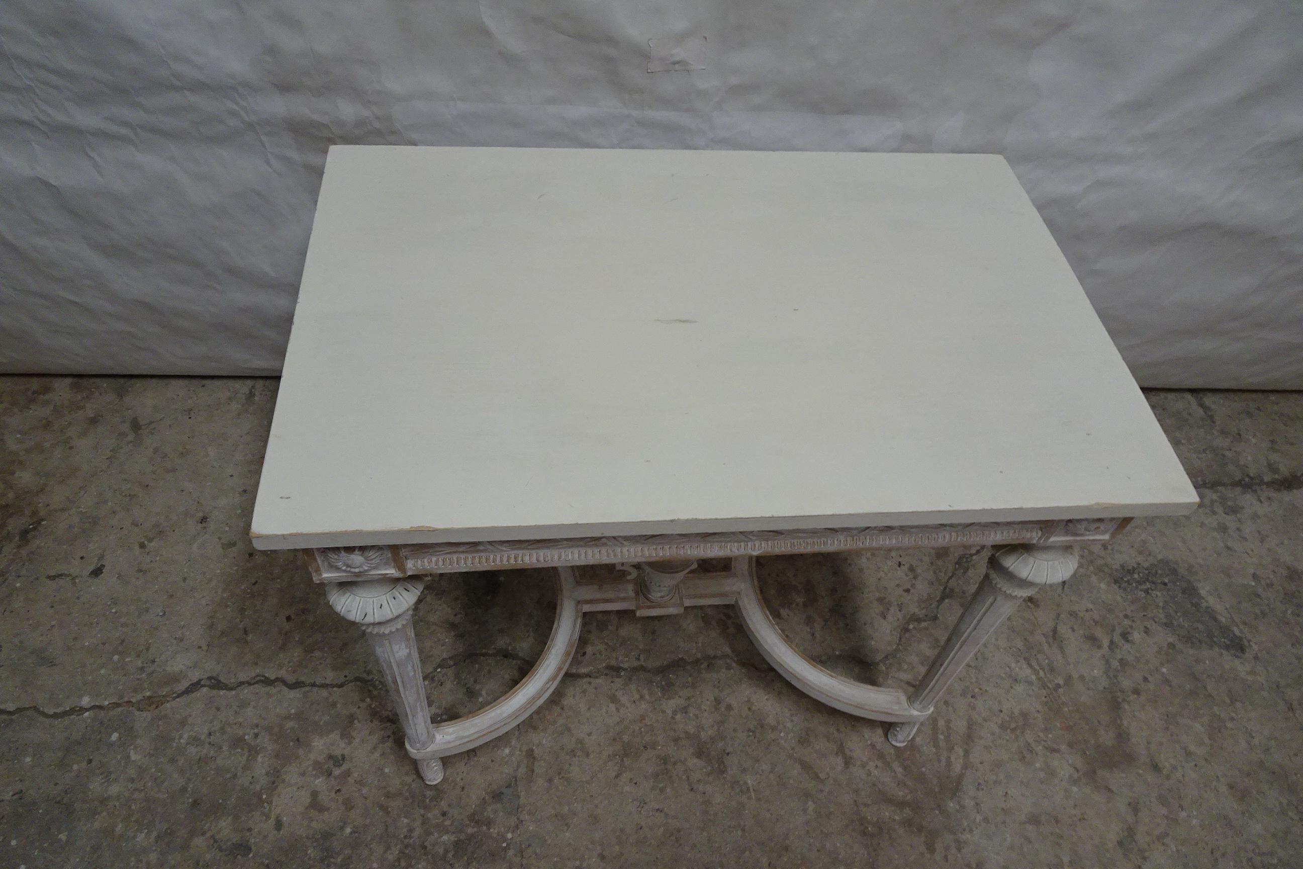 Swedish Gustavian Center Table 100% Original Finish For Sale 1