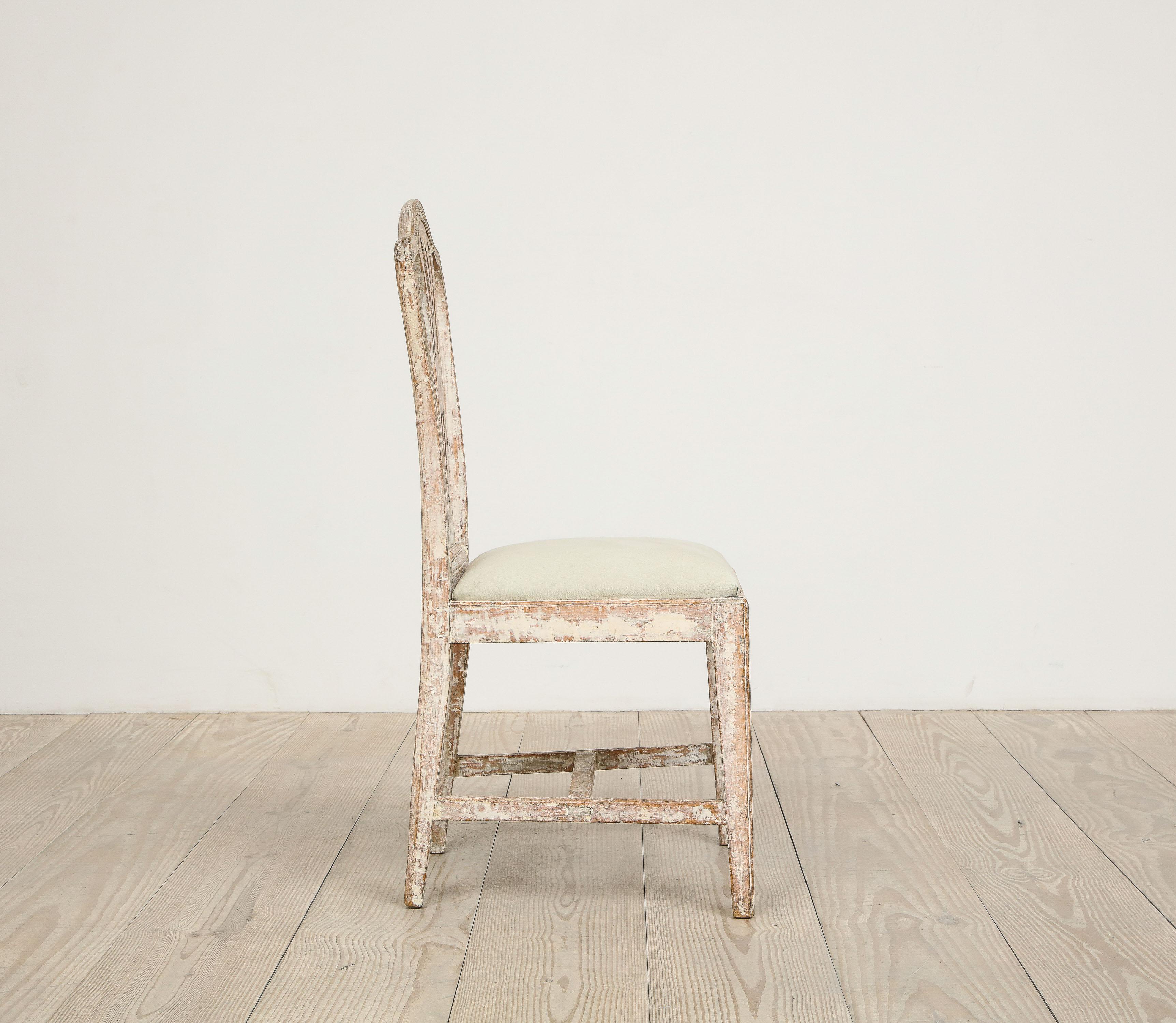 Schwedischer Gustavianischer Stuhl mit Weizenschnitzerei, um 1780, Herkunft: Schweden im Angebot 1