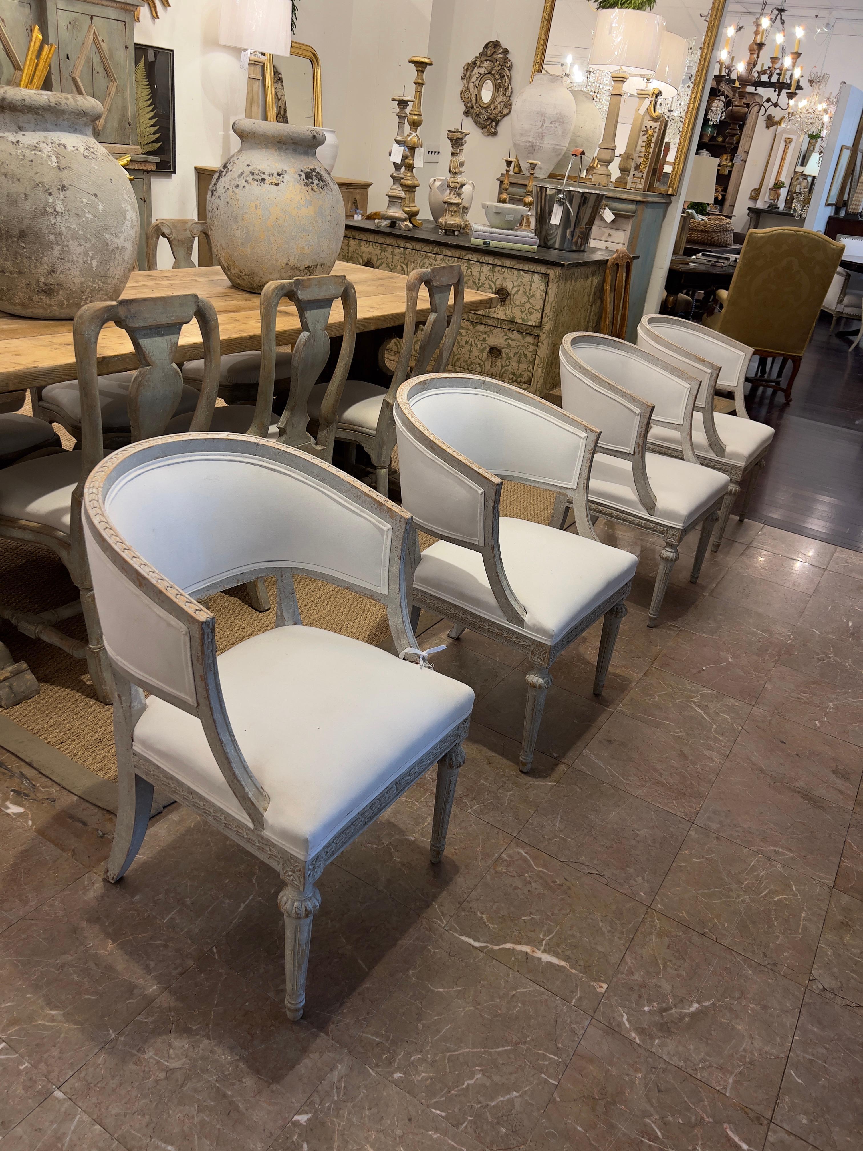 Swedish Gustavian Chairs Set of 4 6
