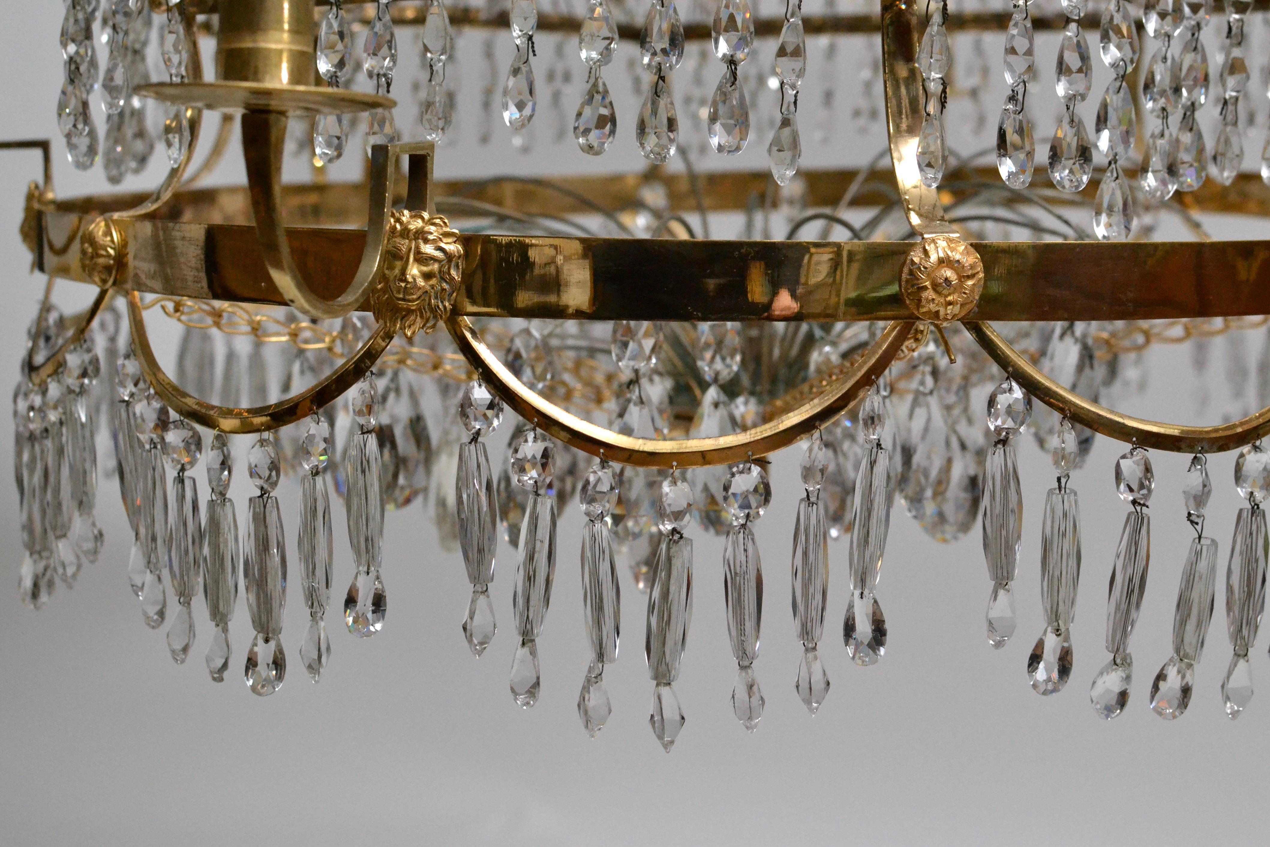 Swedish Gustavian Chandelier, circa 1800 In Good Condition In Stockholm, SE