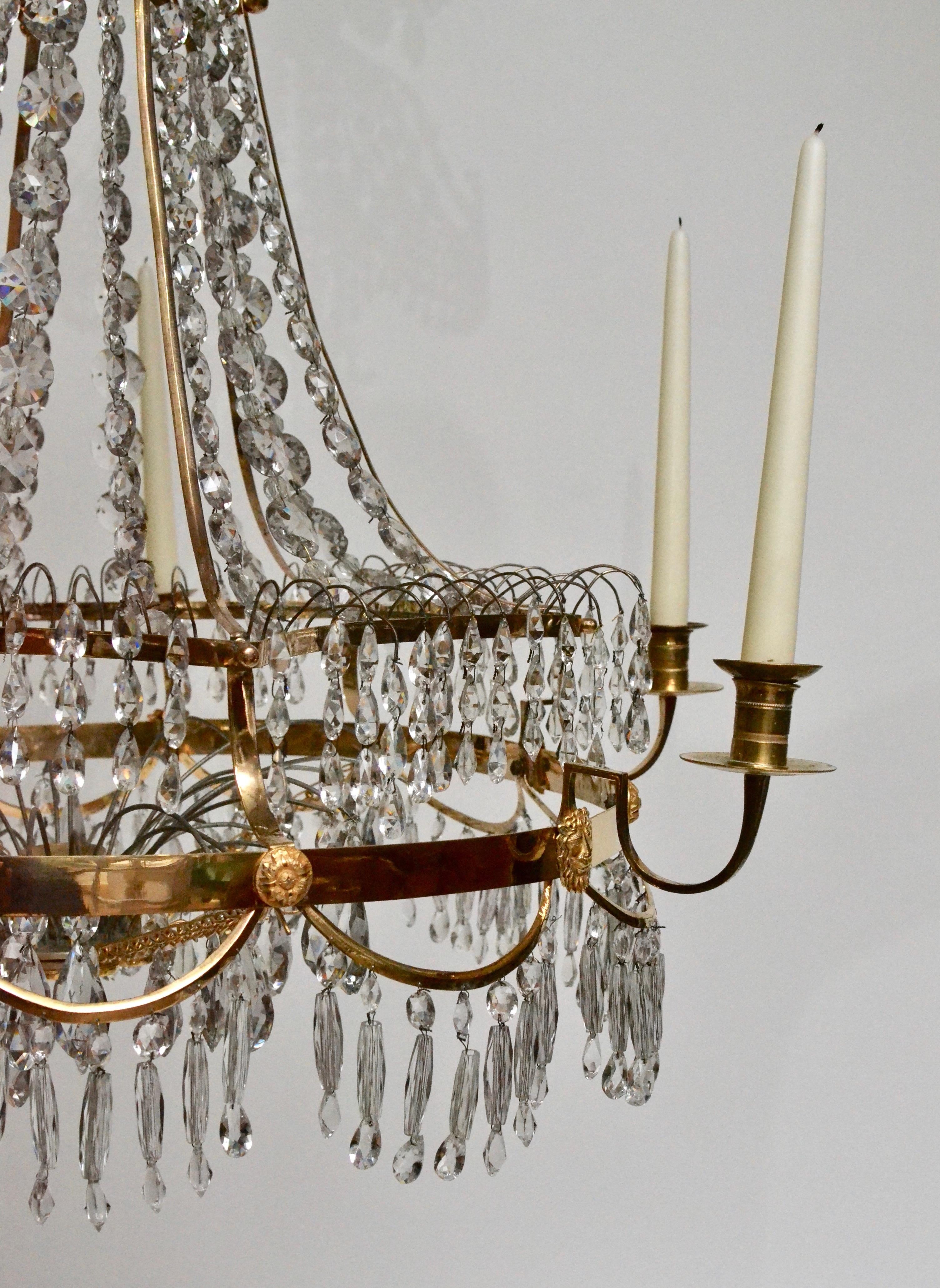 Swedish Gustavian Chandelier, circa 1800 3