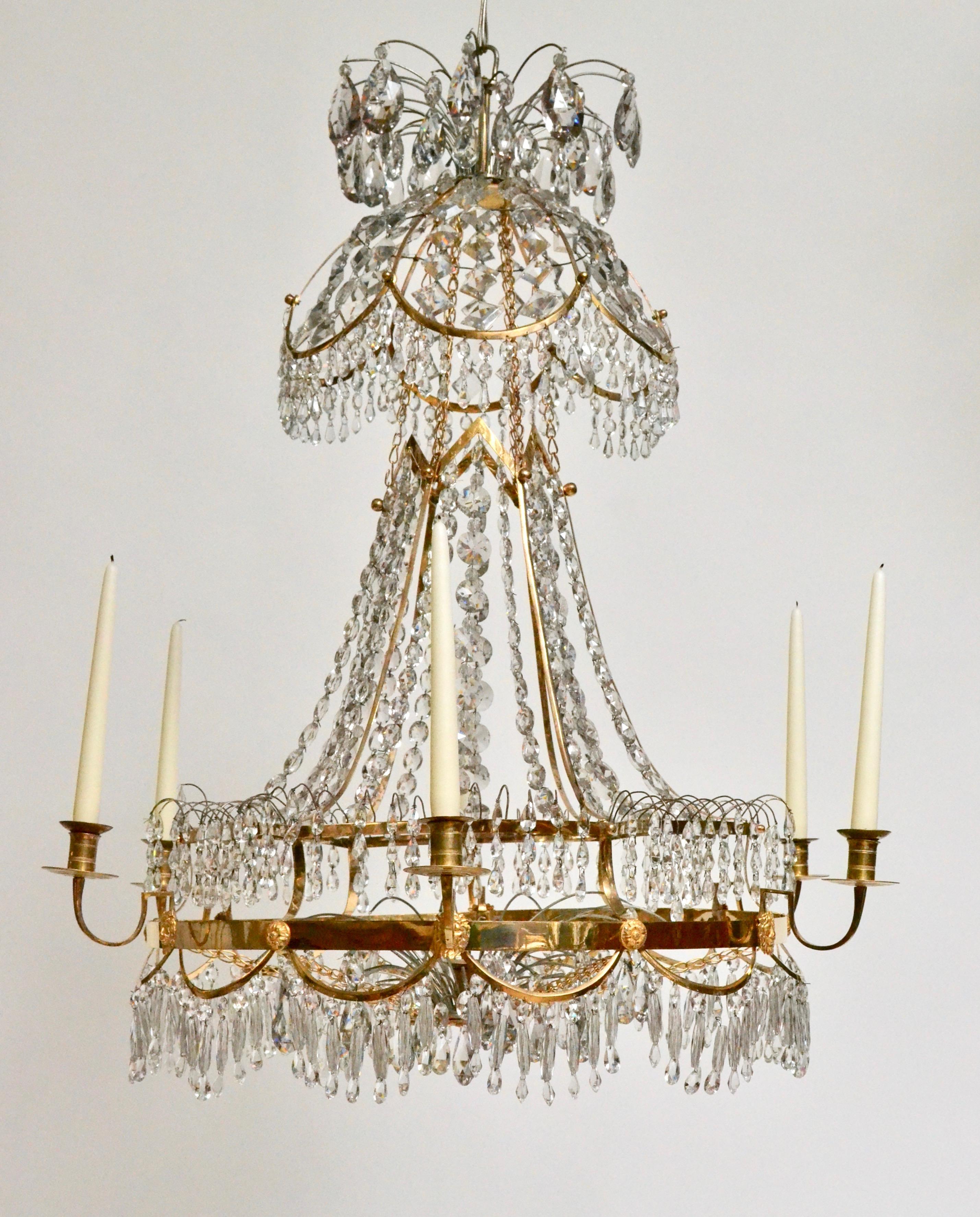 Swedish Gustavian Chandelier, circa 1800 4