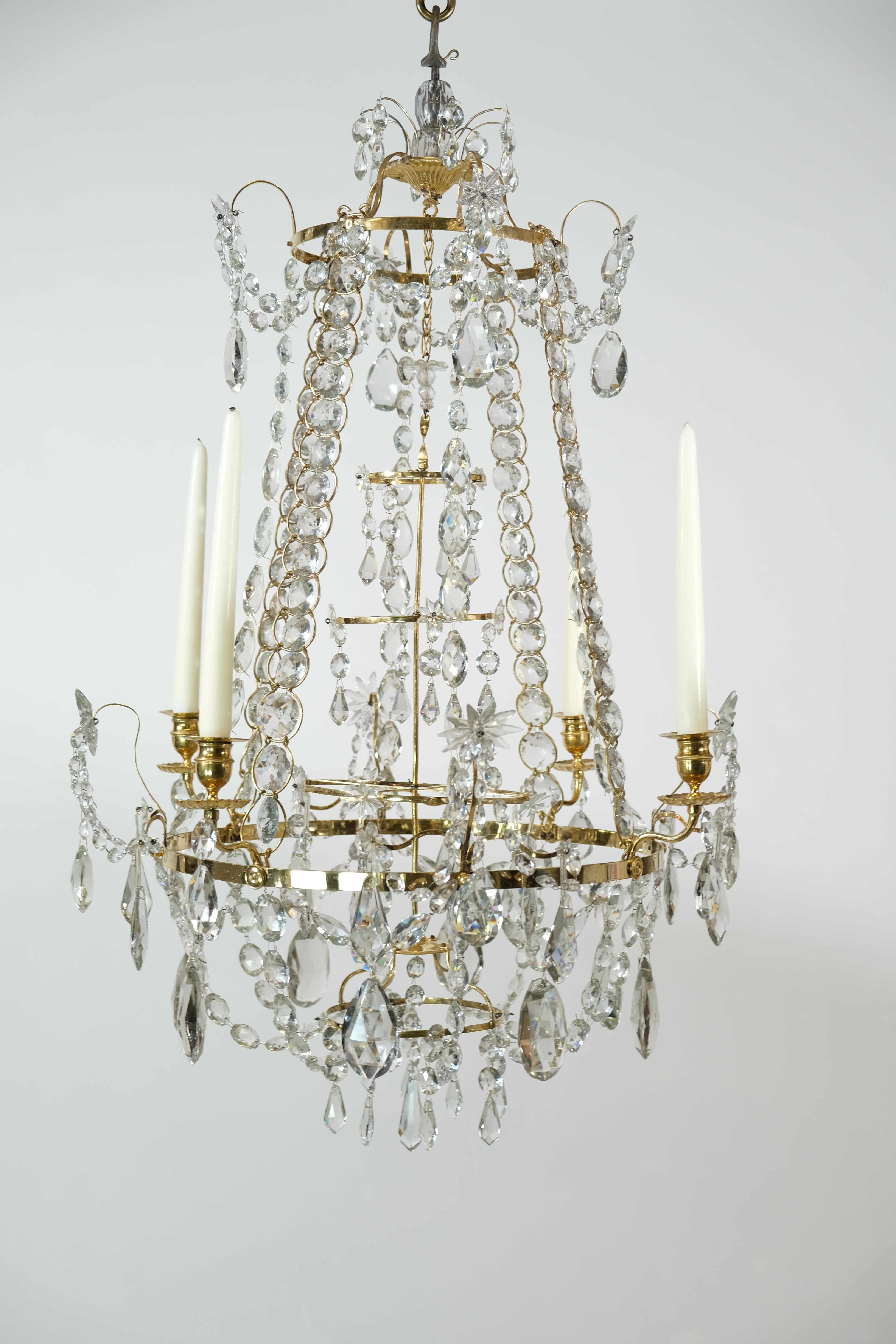 Swedish Gustavian Chandelier Dated 1791 3