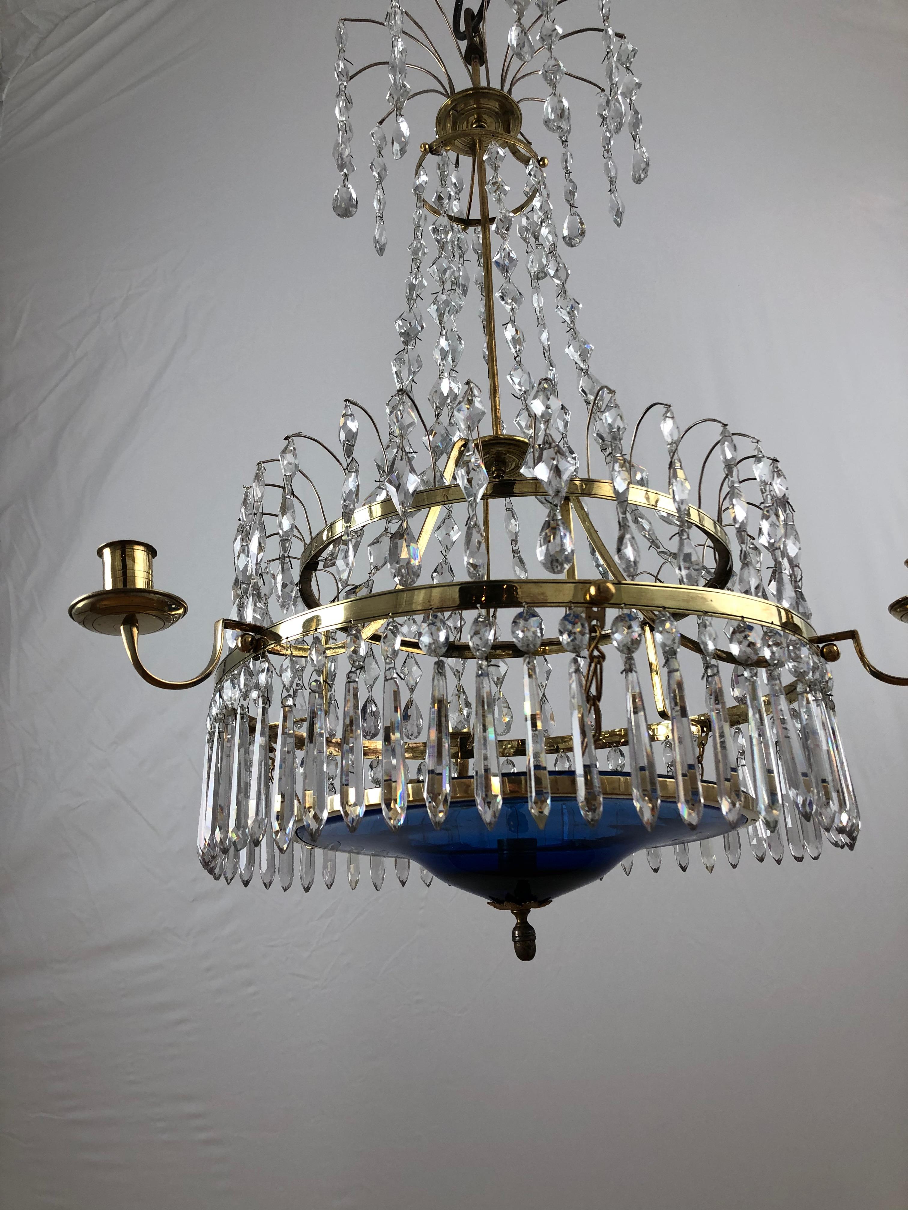 18th Century Swedish Gustavian Chandelier Made circa 1800