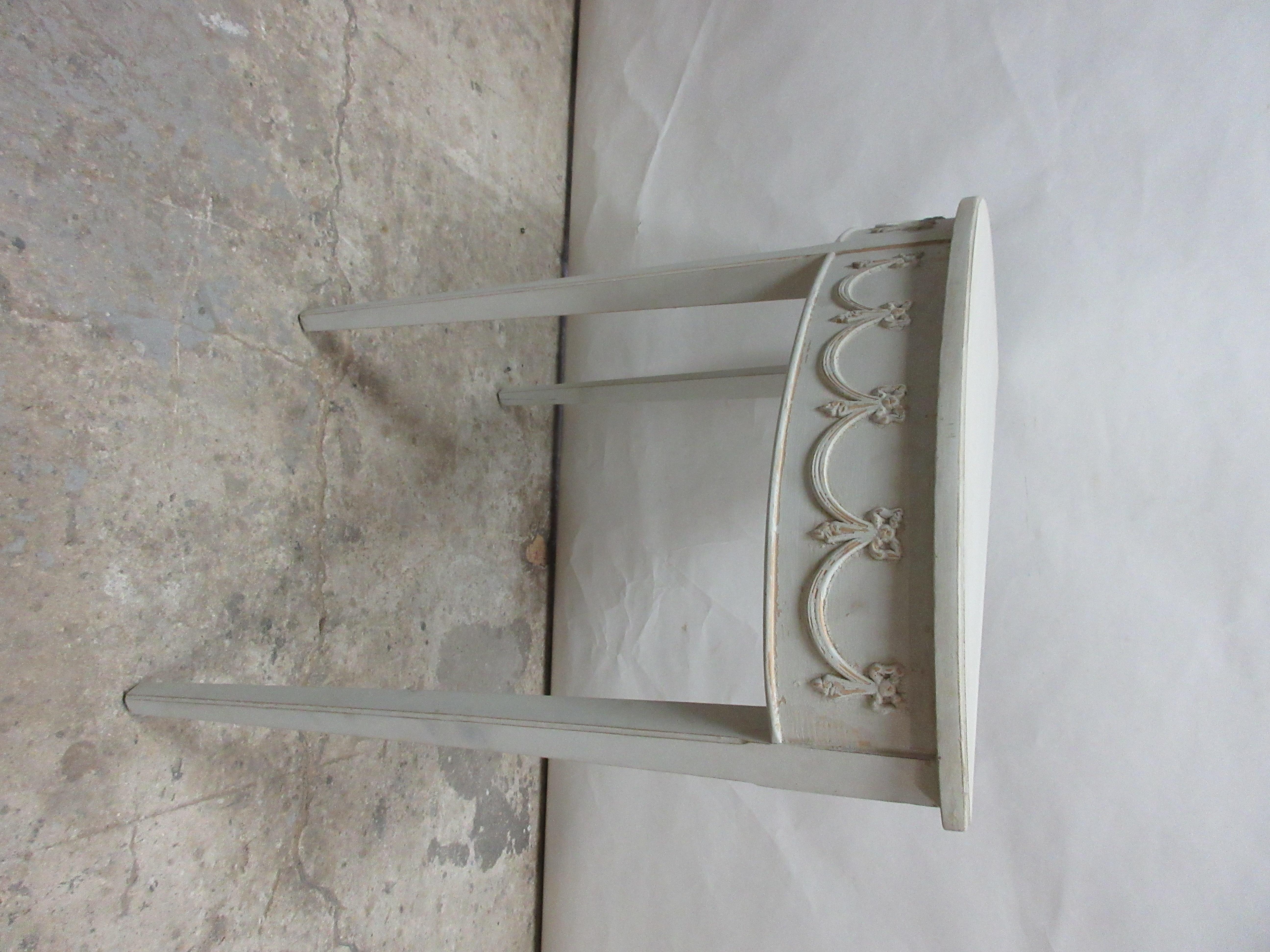 This is a Swedish Gustavian console table. They have been restored and repainted with milk paints 