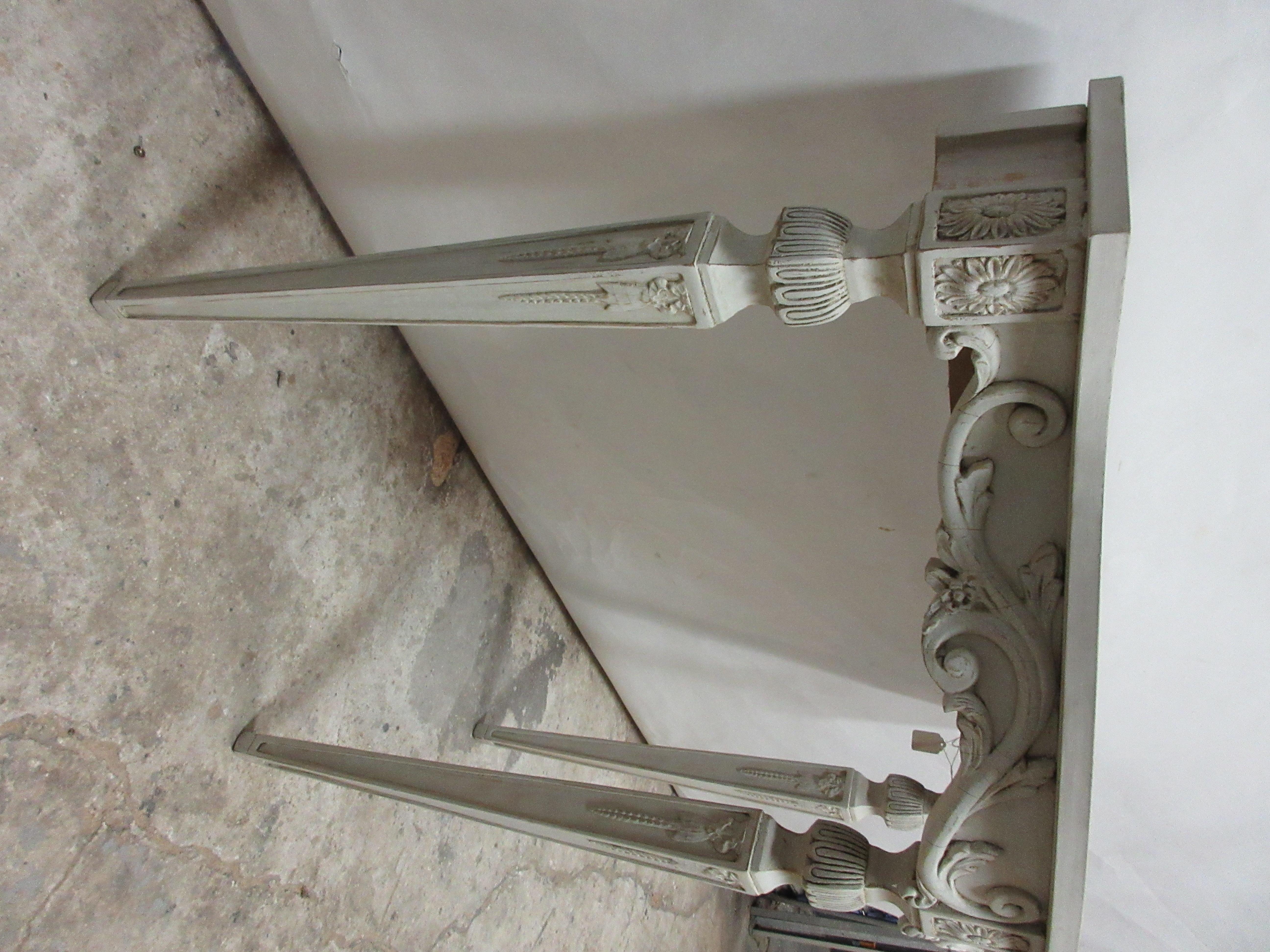 This is a Swedish Gustavian console table, it has been restored and painted with milk paints 