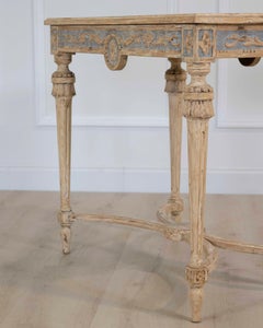Swedish Gustavian Console Table with Carved Medallion, circa 1860