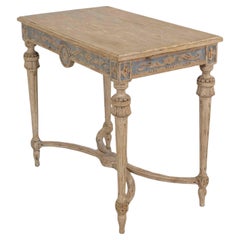 Swedish Gustavian Console Table with Carved Medallion, circa 1860
