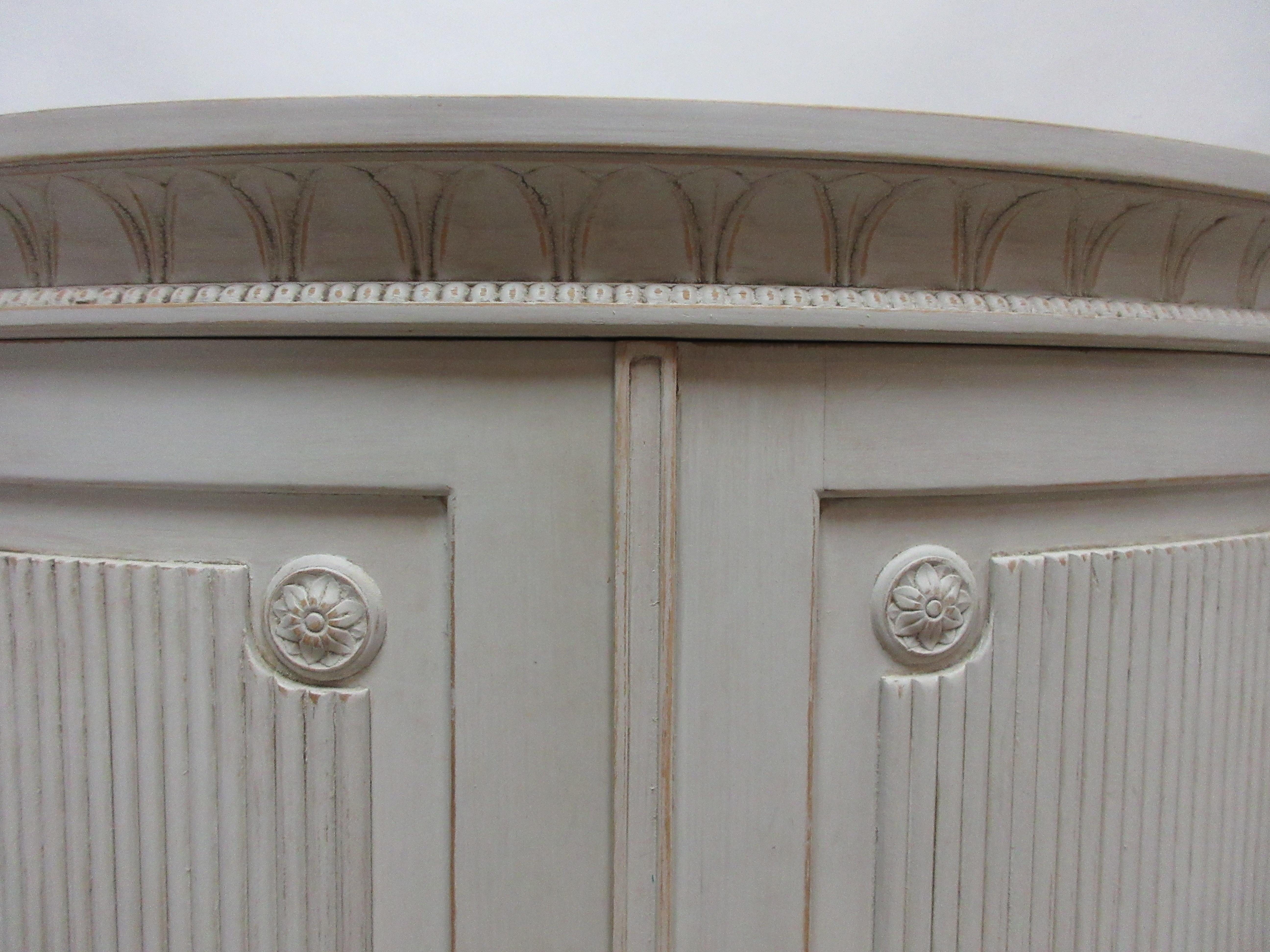 Wood Swedish Gustavian Corner Cabinet
