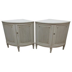 Swedish Gustavian Corner Cabinets