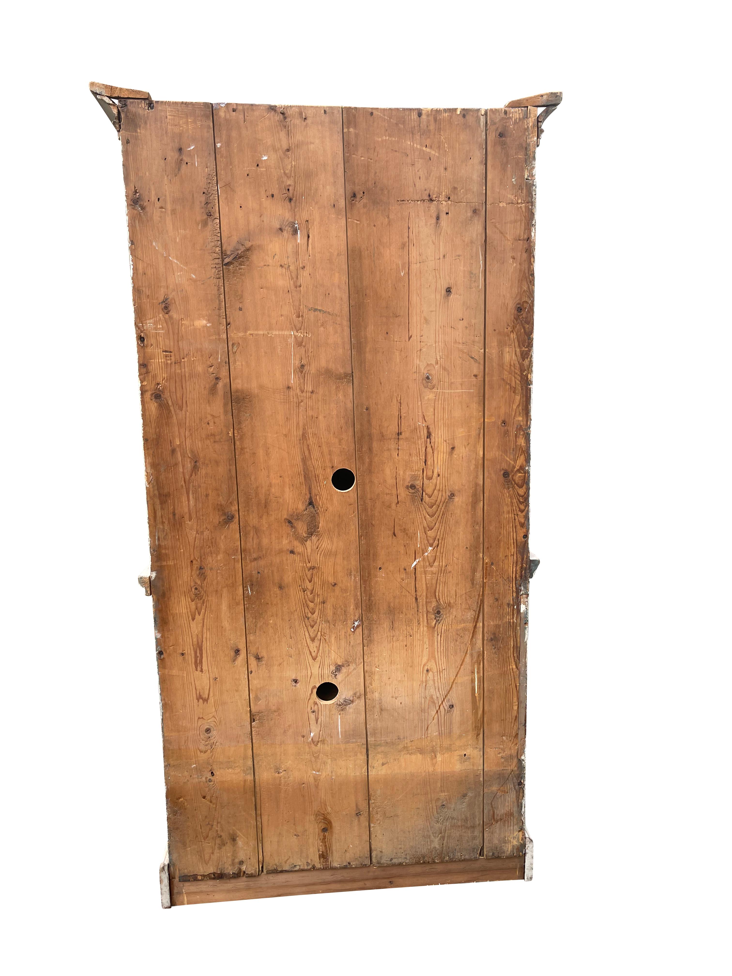 Swedish Gustavian Cupboard/ Highboy in Lime Washed Finish, 19th Century For Sale 8