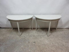 Swedish Gustavian Demilune Tables