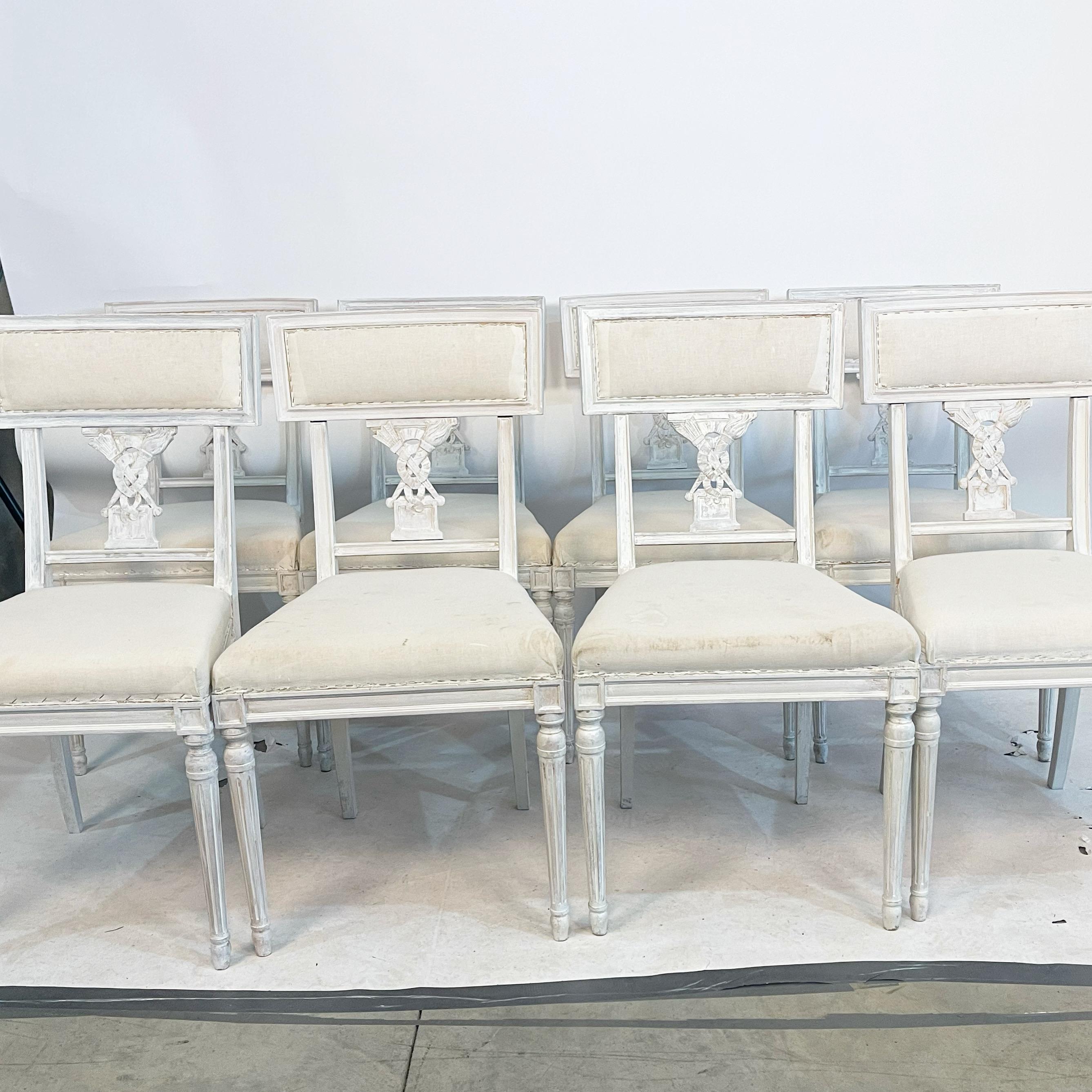 Neoclassical Swedish Gustavian Dining Chairs