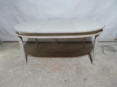Swedish Gustavian Dining Table With 1 Leaf