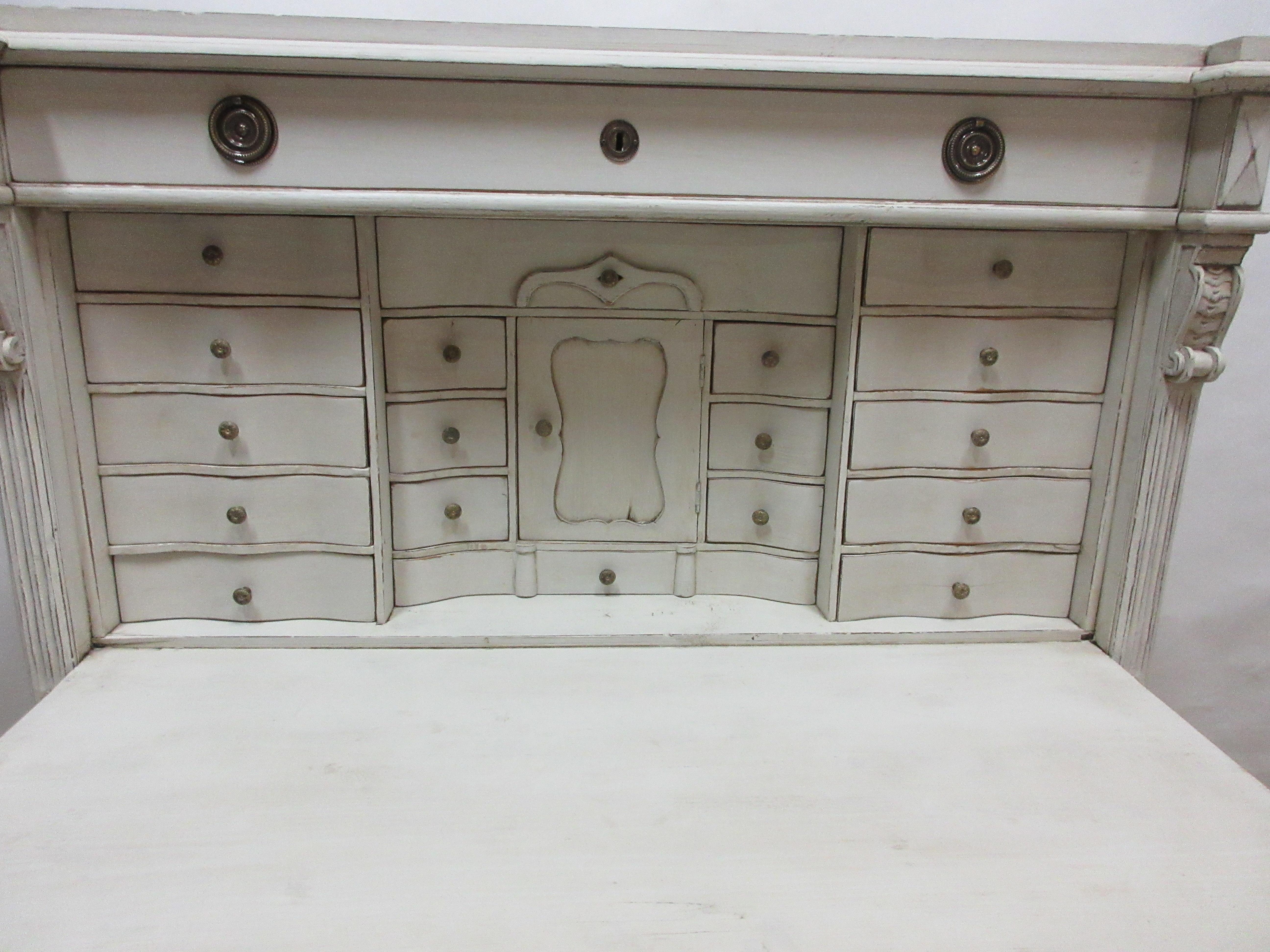 Swedish Gustavian Drop Frount Desk In Good Condition In Hollywood, FL