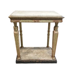 Console dorée de style égyptien gustavien suédois - Attribuée à Jonas Frisk