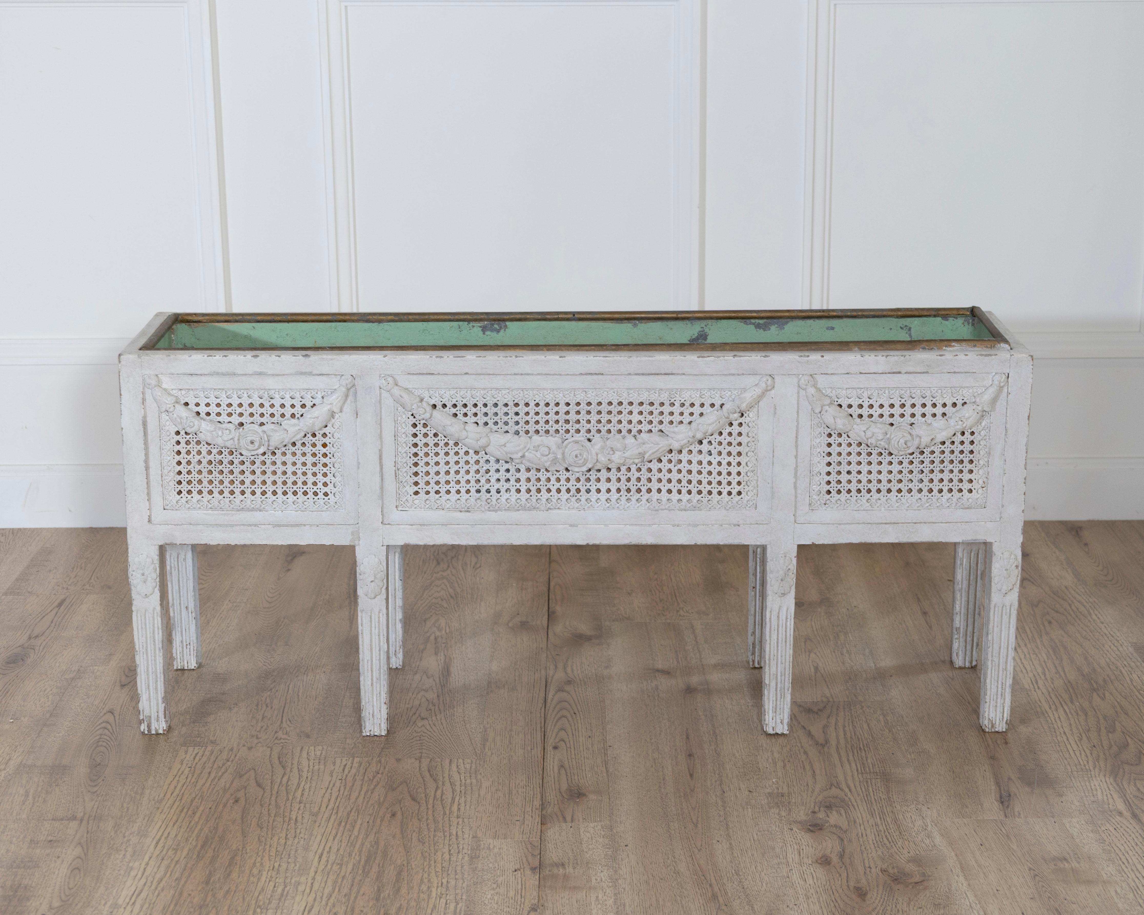 20th Century Swedish Gustavian Flower Trough with Zinc Insert, circa 1900 For Sale