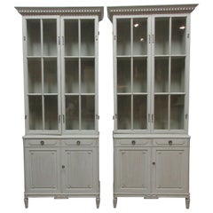 Swedish Gustavian Glass Cabinets