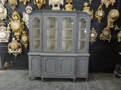 Swedish Gustavian Glass Top Hutch