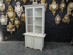 Swedish Gustavian Glass Top Hutch