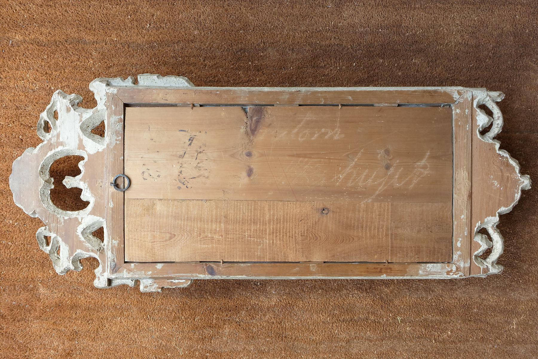 Schwedischer Gustavianischer Giltwood-Spiegel des späten 18. Jahrhunderts Signiert von Johan Åkerblad (Vergoldetes Holz) im Angebot