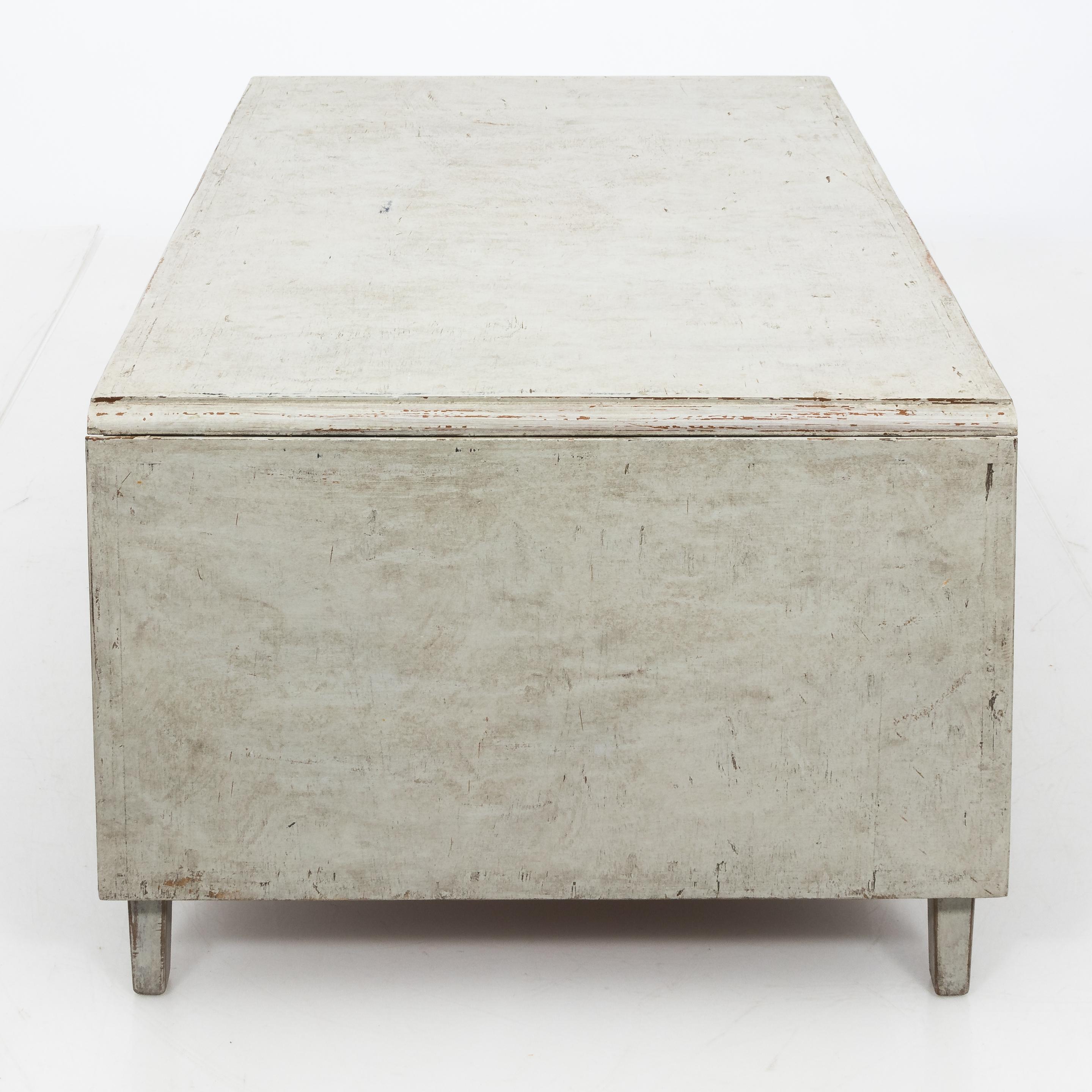 Antique White 19th Century Swedish Country Low Table 3
