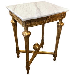 Swedish Gustavian Marble-Top Table