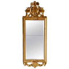 Swedish Gustavian Mirror, Signed Stockholm Hallmark, 1700s