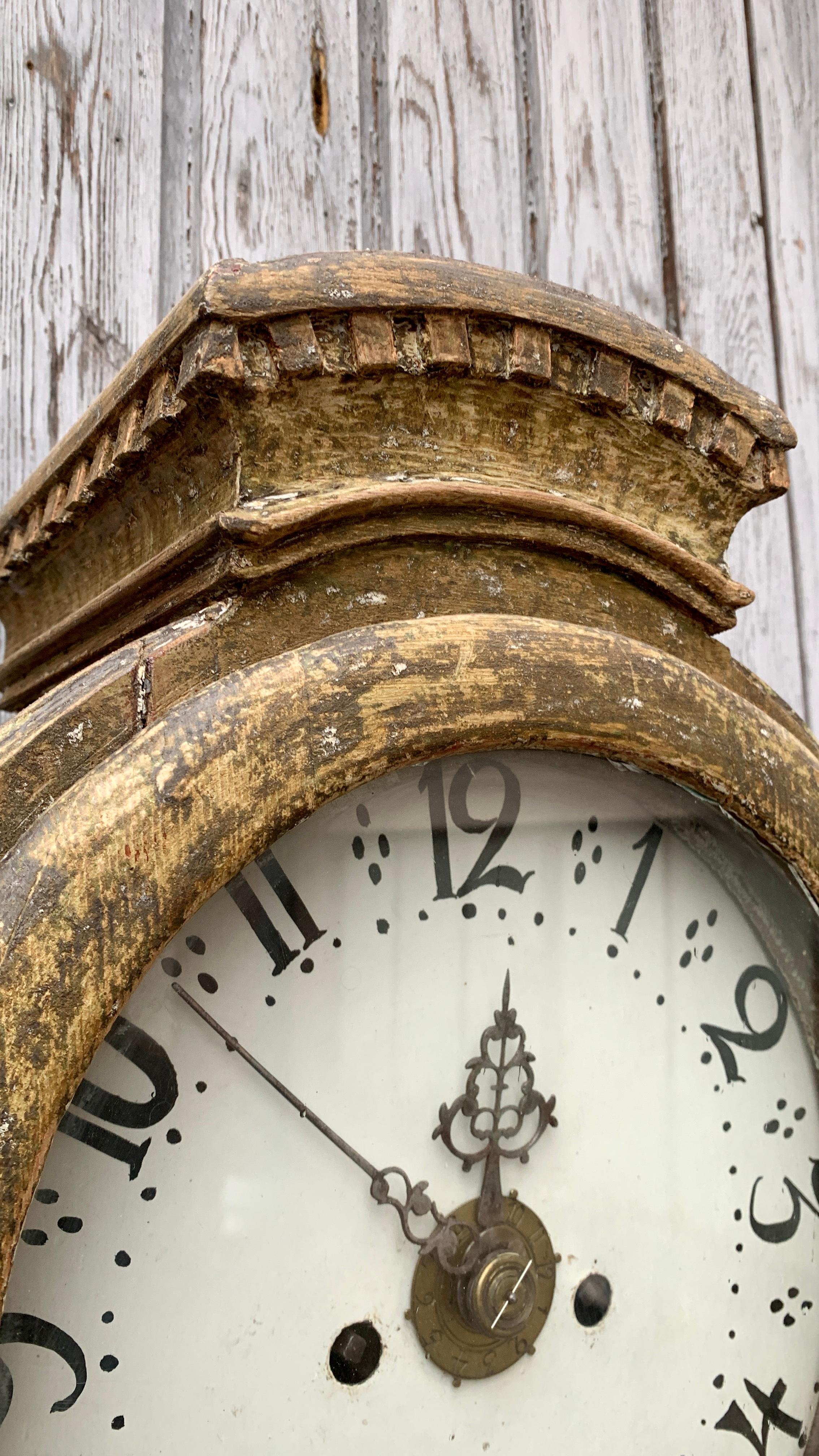 Swedish Gustavian Mora Clock in Original Paint 5