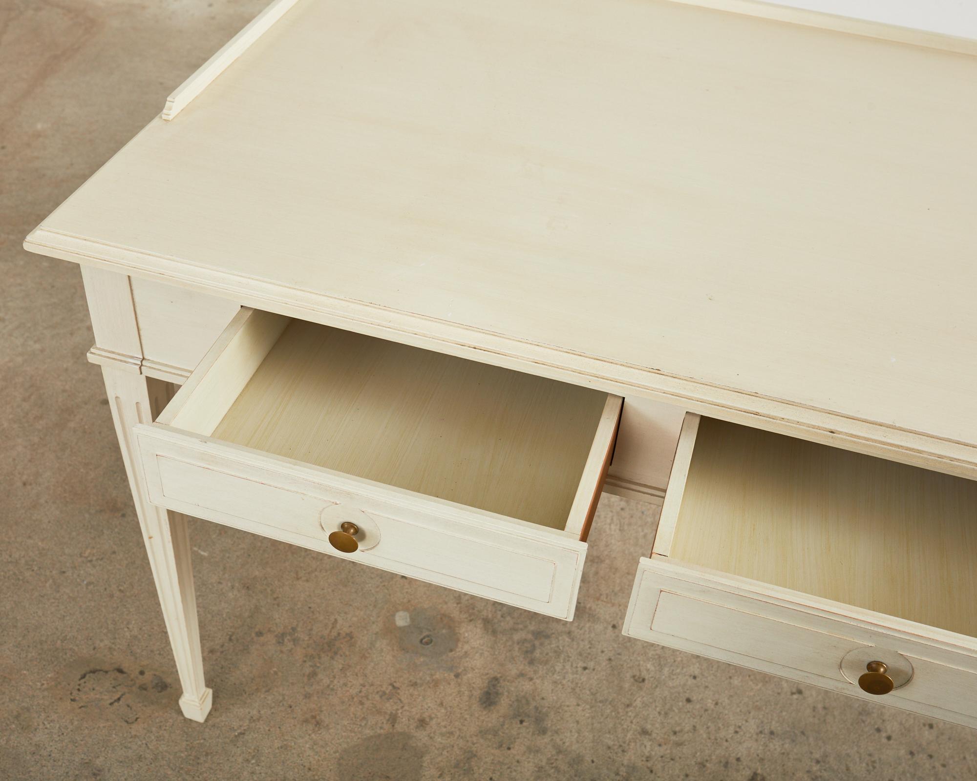 Swedish Gustavian Neoclassical Style Lacquered Writing Table Desk 5