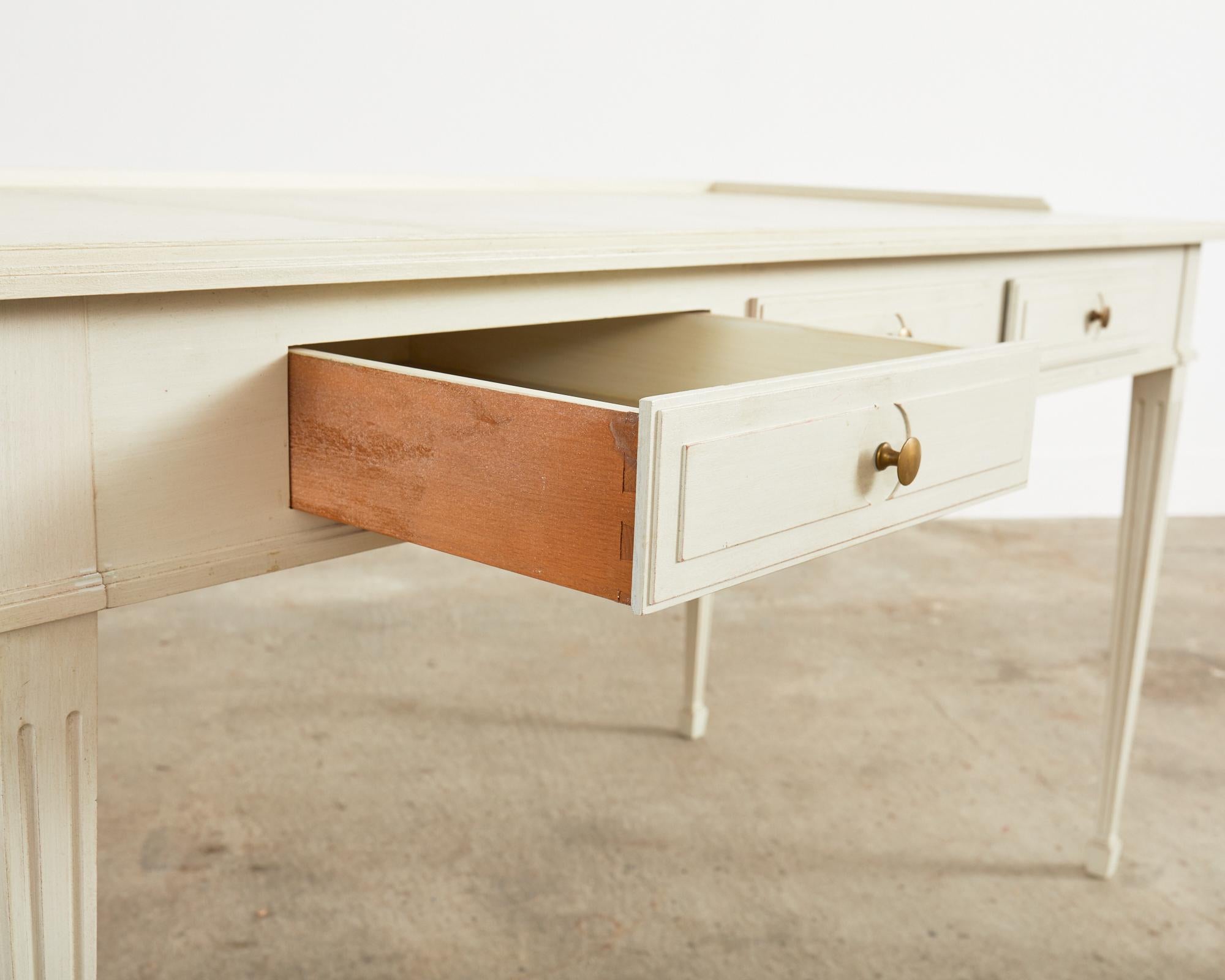 Swedish Gustavian Neoclassical Style Lacquered Writing Table Desk 12