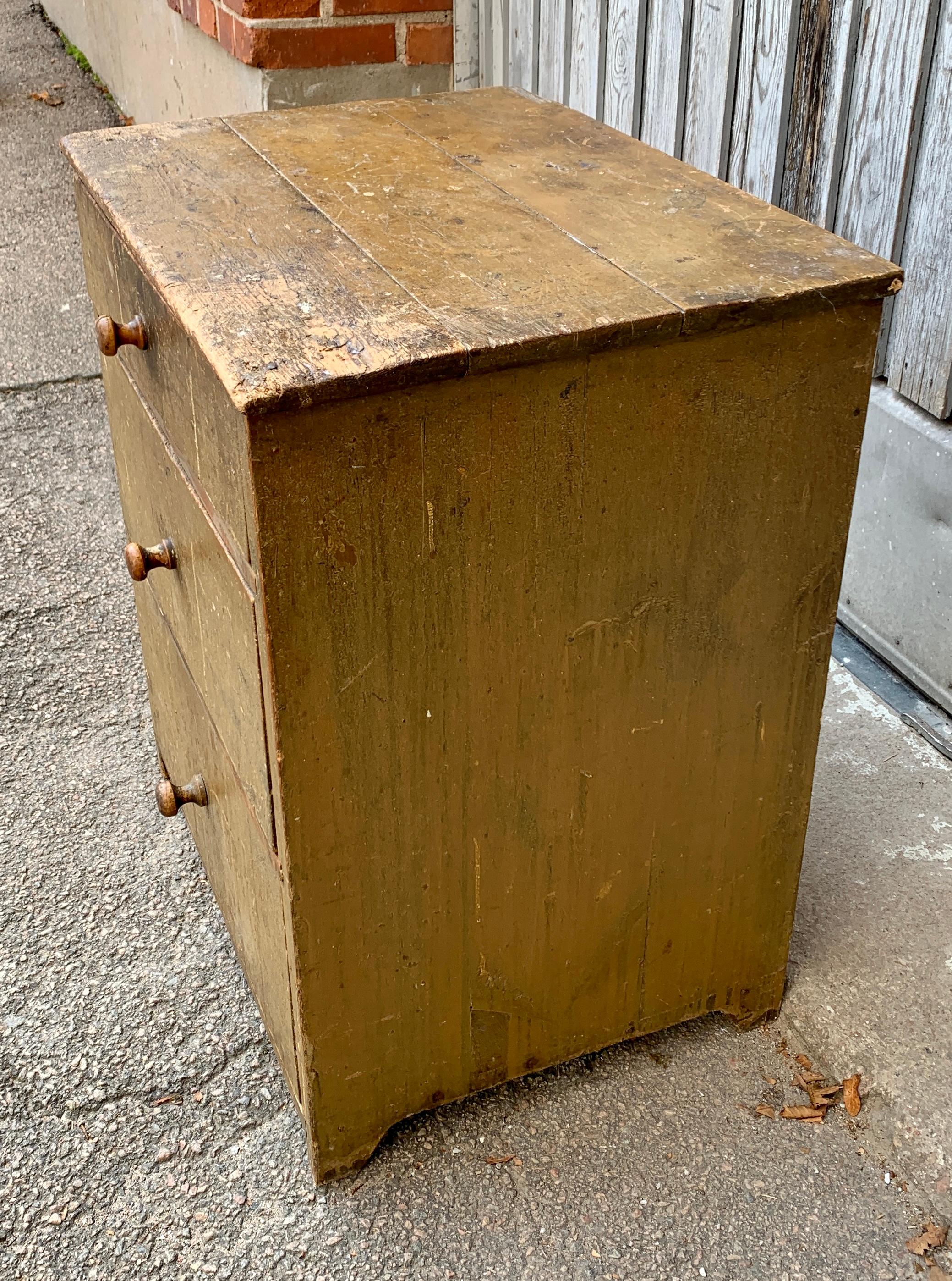 Swedish Gustavian Original Painted 3 Drawers Dresser 3