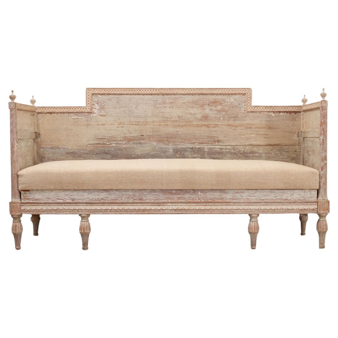 Swedish Gustavian Painted Banquette For Sale