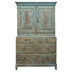 Used Swedish Gustavian Painted Cabinet