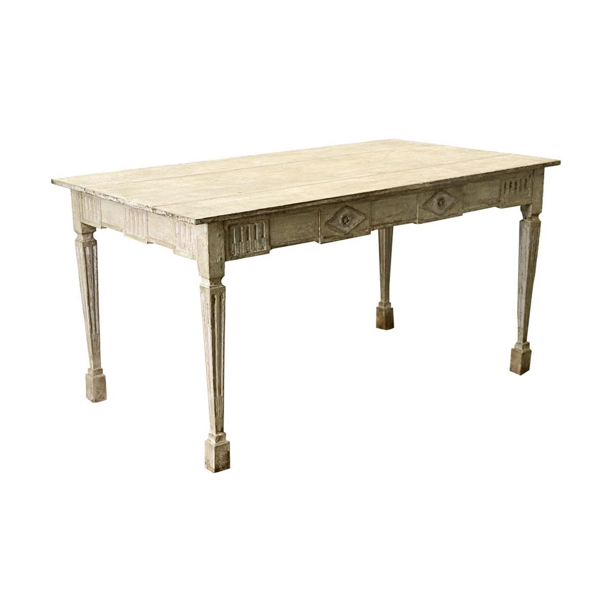 Swedish Gustavian Painted Center Table For Sale