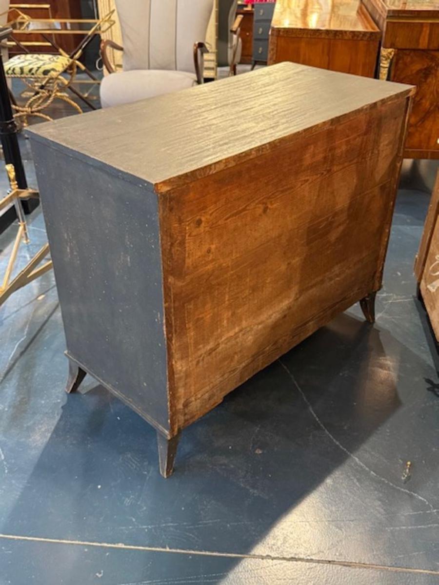 Wood Swedish Gustavian Painted Chest For Sale