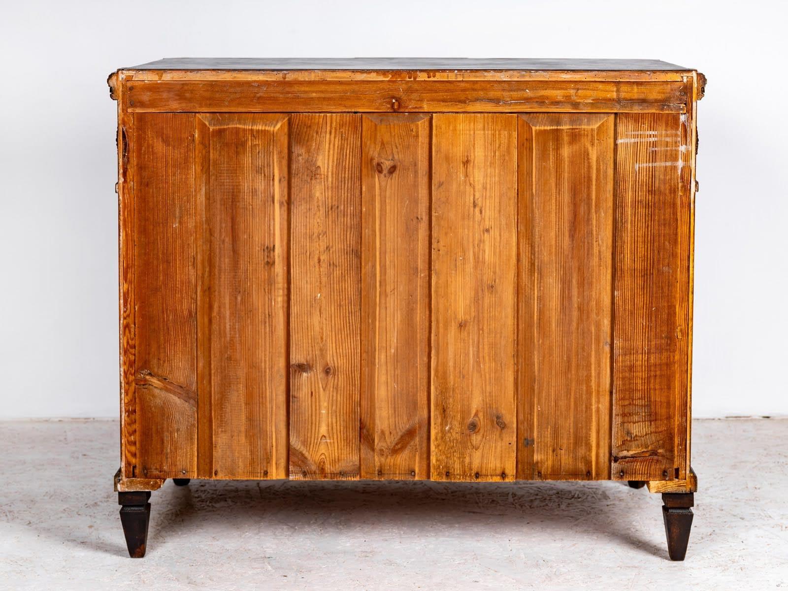 18th Century Swedish Gustavian Painted Chest of Drawers Commode Black C.1860 For Sale