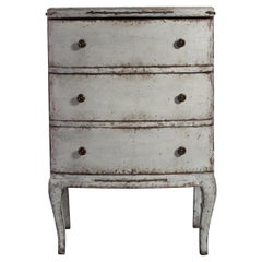 Swedish Gustavian Painted Chest of Drawers Commode Tallboy 1890 Grey White