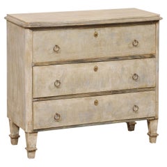 Swedish Gustavian Painted Chest of Three Drawers
