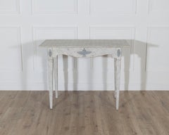 Swedish Gustavian Painted Console Table with Decorative Details, Circa 1840