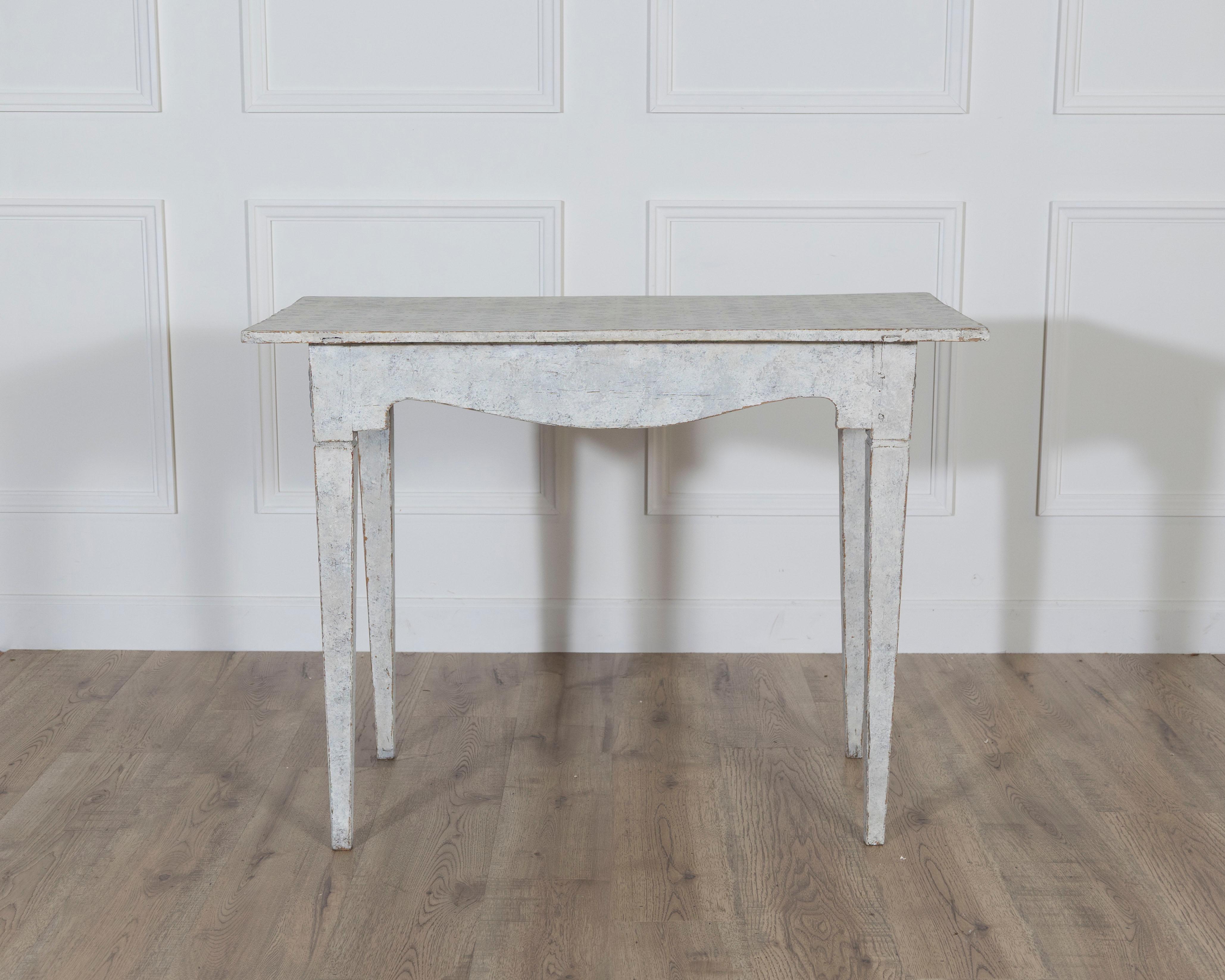 Swedish Gustavian Painted Console Table with Decorative Details, Circa 1840 For Sale 3