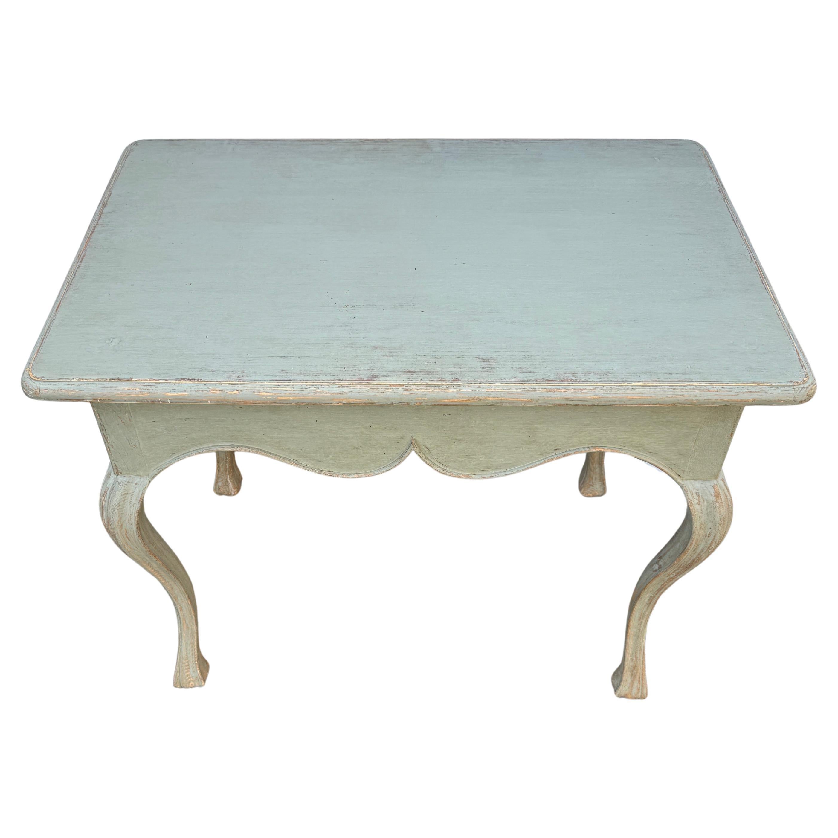 North American Swedish Gustavian Painted Hall Console End Occasional Table For Sale