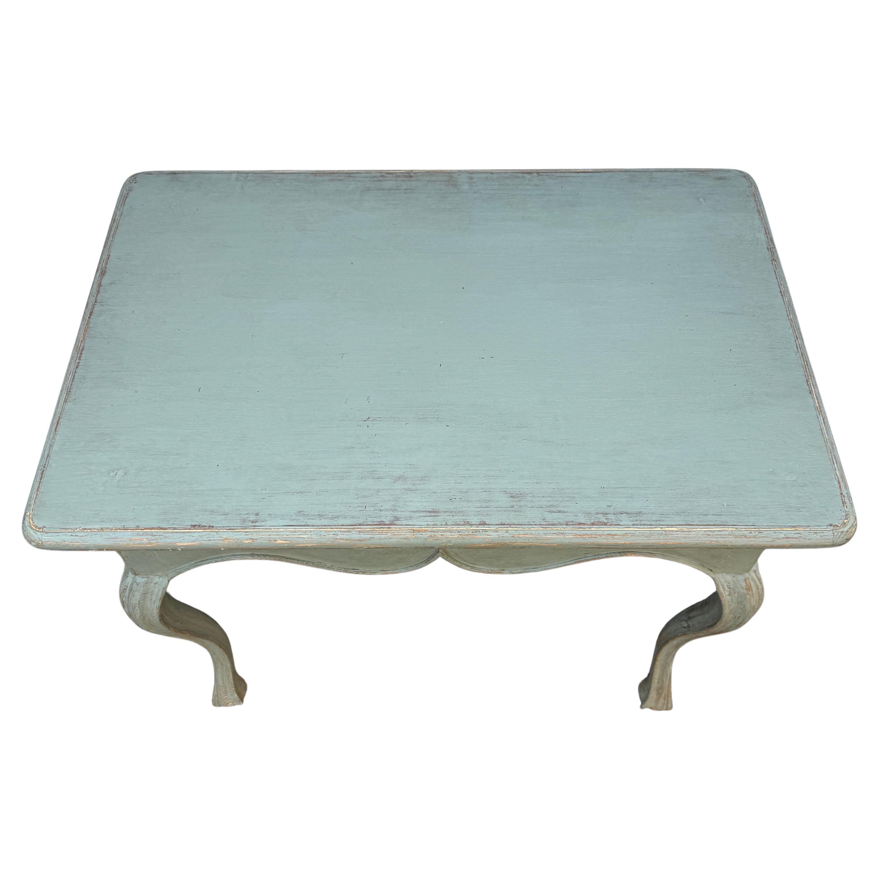 Swedish Gustavian Painted Hall Console End Occasional Table In Good Condition For Sale In Haddonfield, NJ