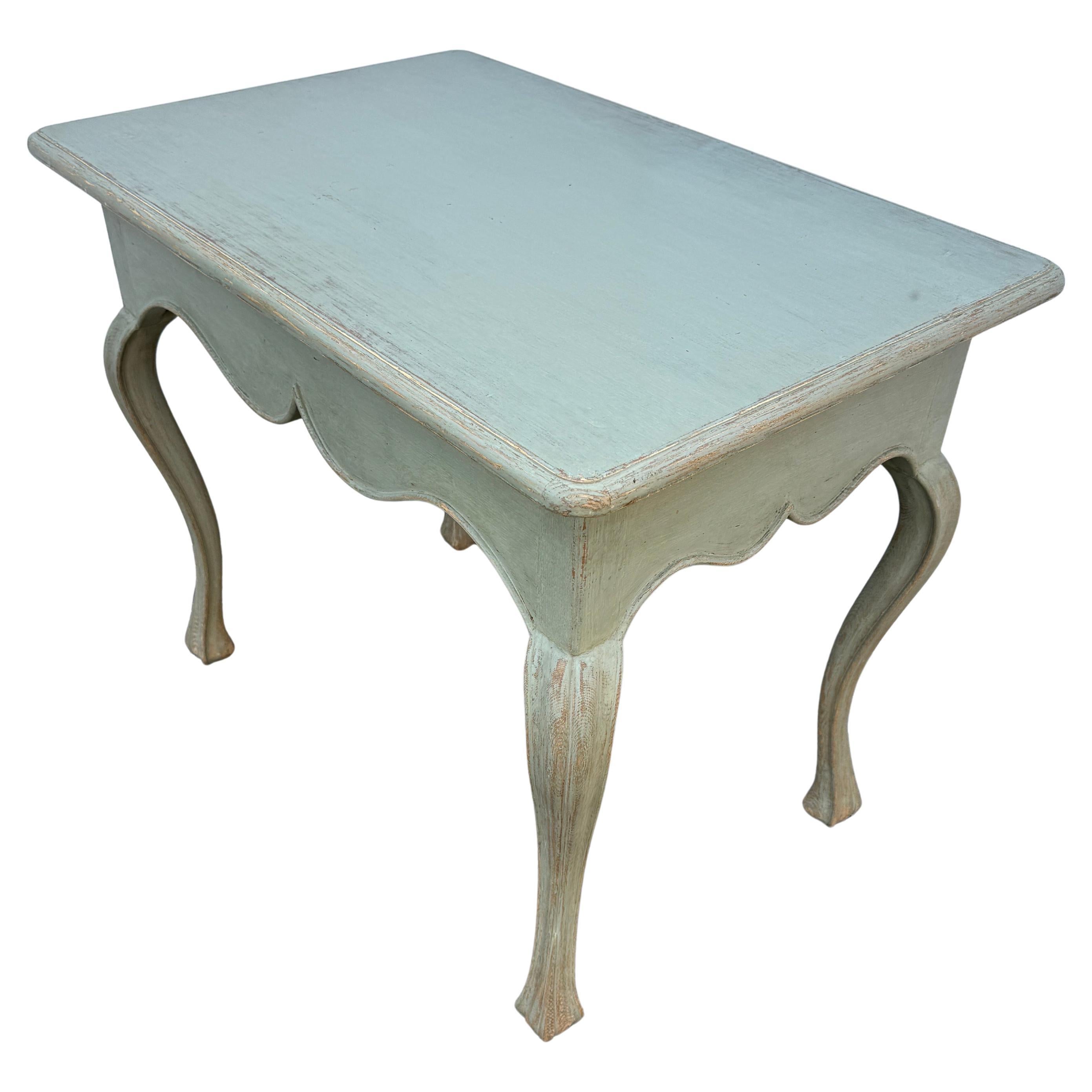 Contemporary Swedish Gustavian Painted Hall Console End Occasional Table For Sale