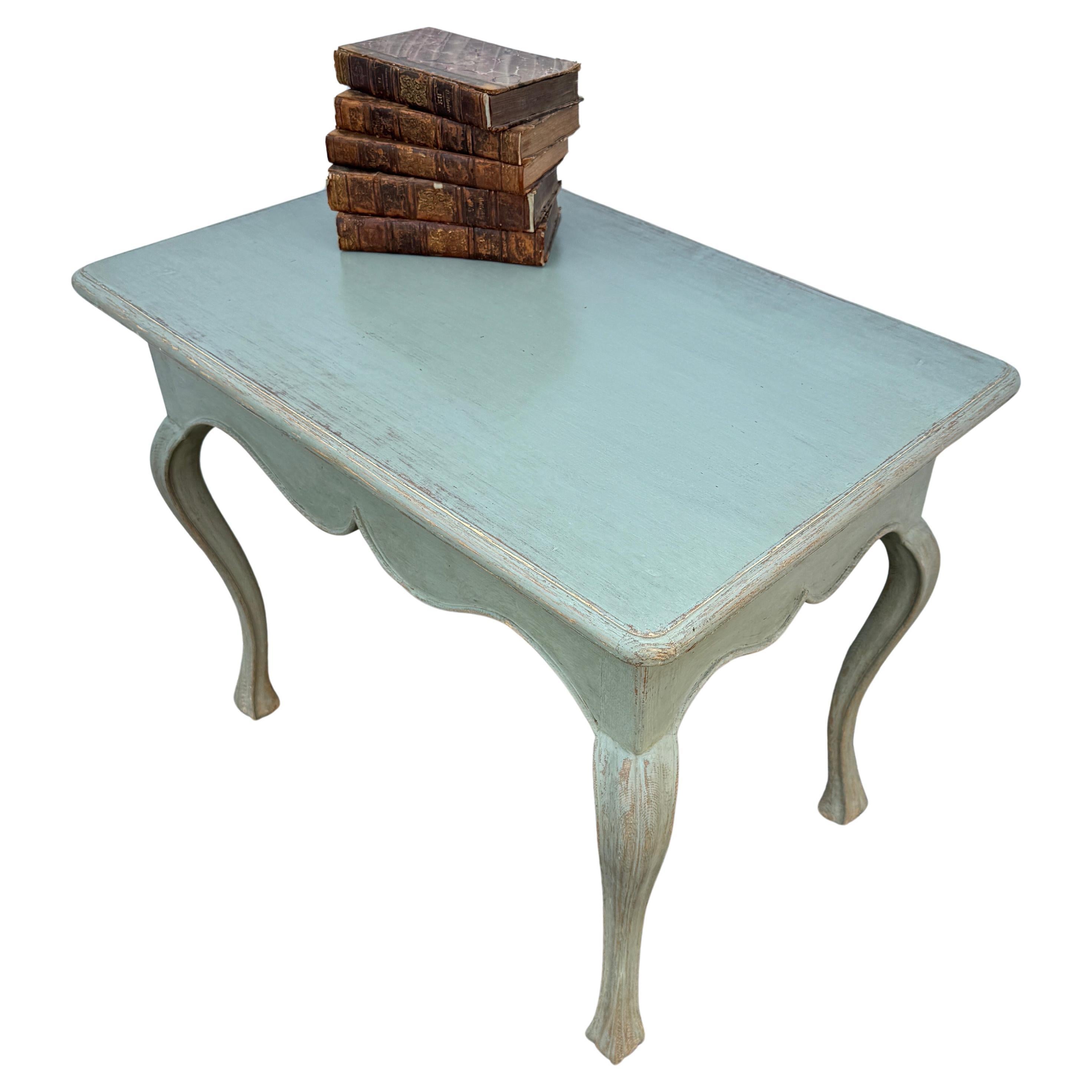 Swedish Gustavian Painted Hall Console End Occasional Table For Sale 1