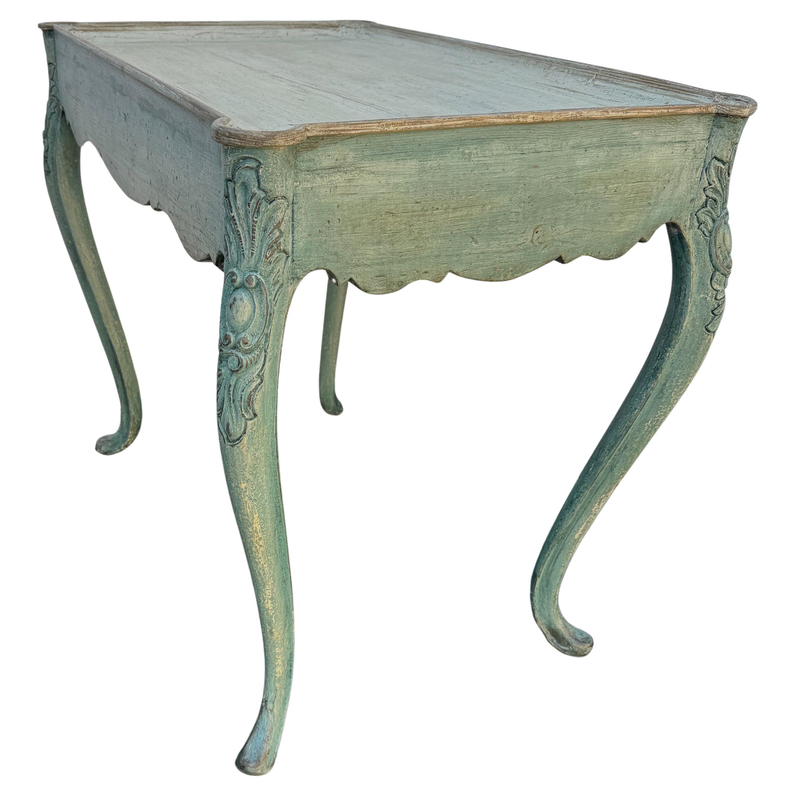 Rococo Swedish Gustavian Painted Hall End or Occasional Table For Sale