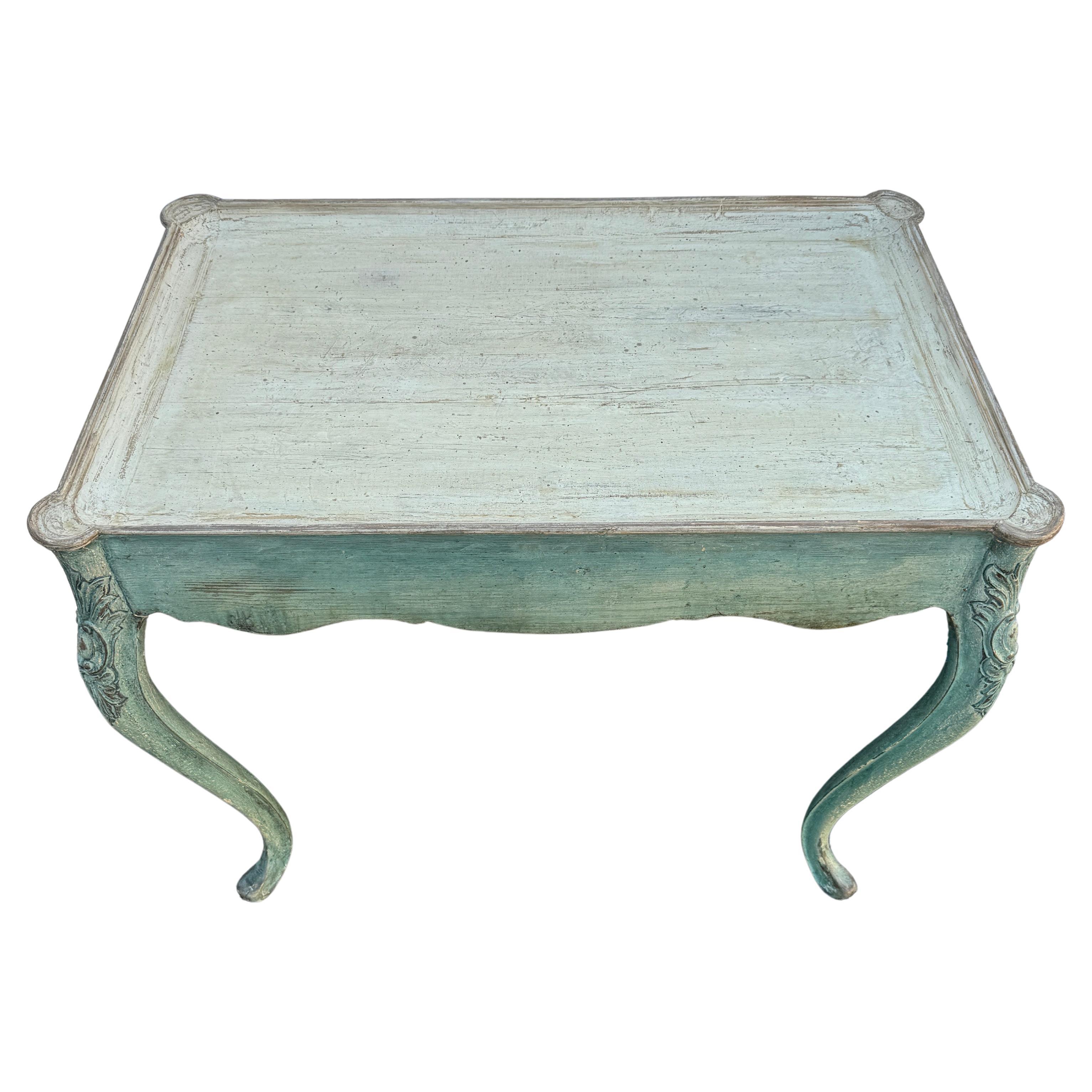 Swedish Gustavian Painted Hall End or Occasional Table In Good Condition For Sale In Haddonfield, NJ